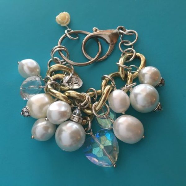 Pearl Beads & Crystals Bracelet