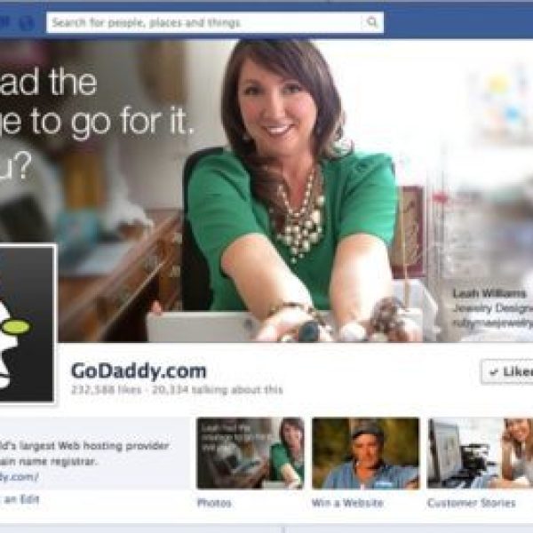 I was the Go Daddy Facebook banner for a month