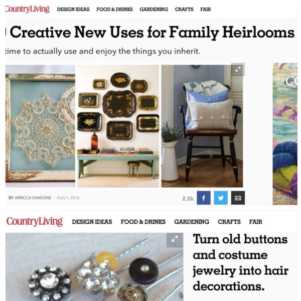 Country Living Magazine featuring a Ruby Mae craft