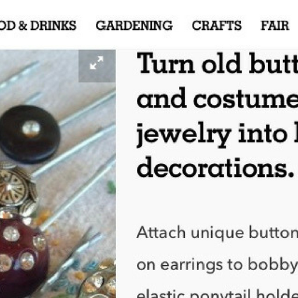 Country Living Magazine Top 25 crafts – my button bobby pins craft