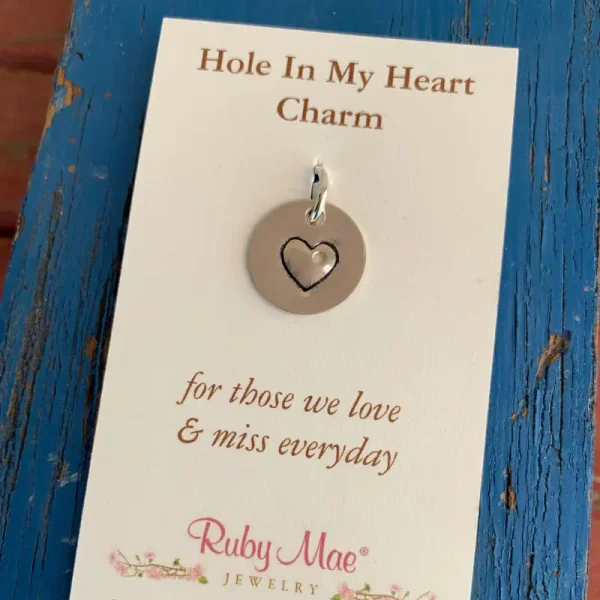 Sterling Silver Hole In My Heart Charm