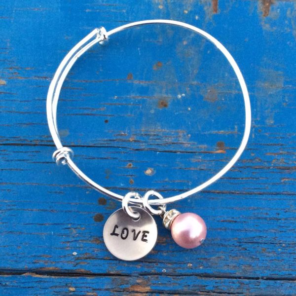 LOVE hand stamped by Jake charm