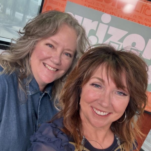 With Junk in The Trunk Vintage Market owner Heather Nash at Arizona Midday doing a segment