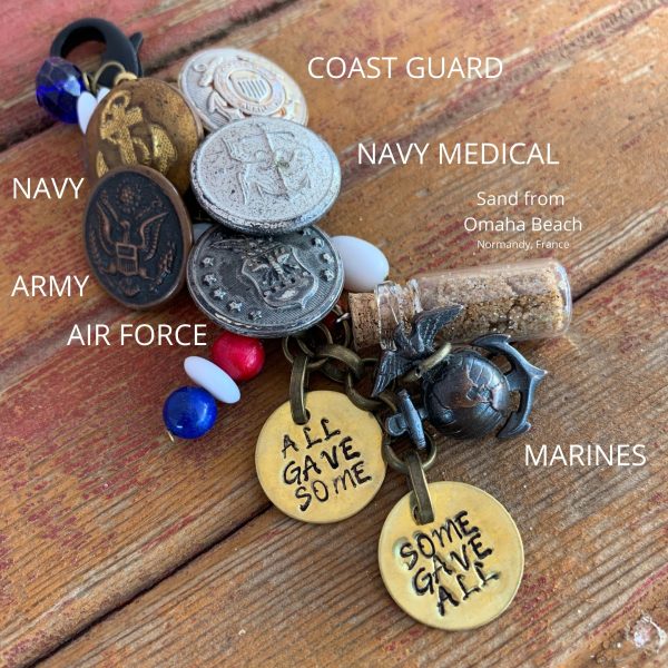Hand stamped charms by my dad Jake.