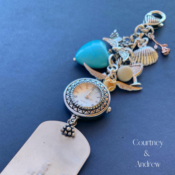 Courtney & Andrew Bridal Bouquet Charm