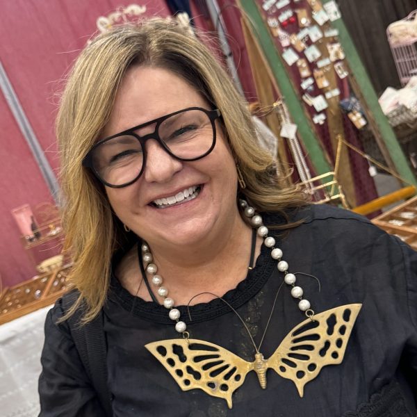 Mid century brass wall decor made into a Ruby Mae necklace