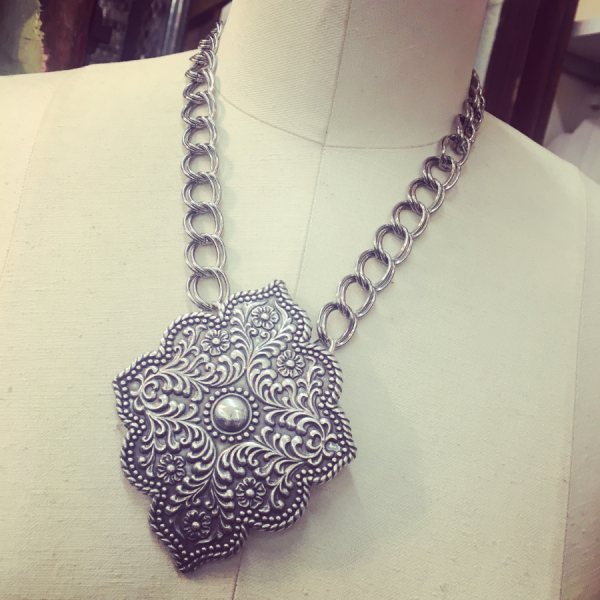 Kim’s Belt Buckle Necklace picked at Sweet Salvage